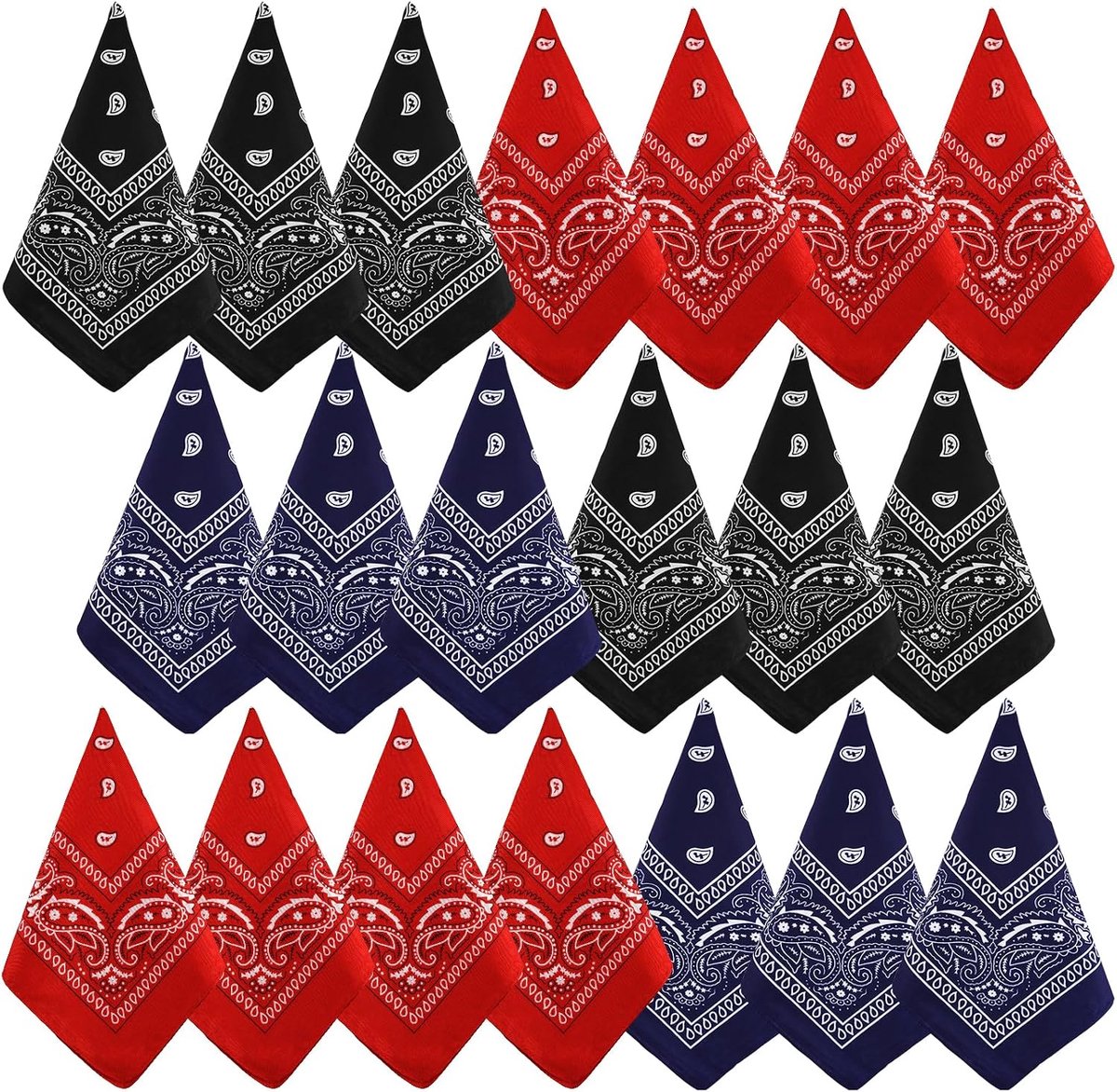 10/20Pcs Paisley Bandanas Diverse Bandanas Cowboy Polyester Hoofdbanden Vierkante Sjaal Hoofddeksels