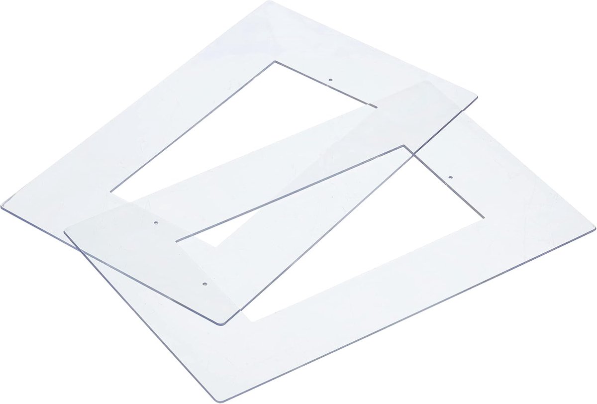 Behangbeschermers, helder/wit, 2-delige set, 22 cm lang