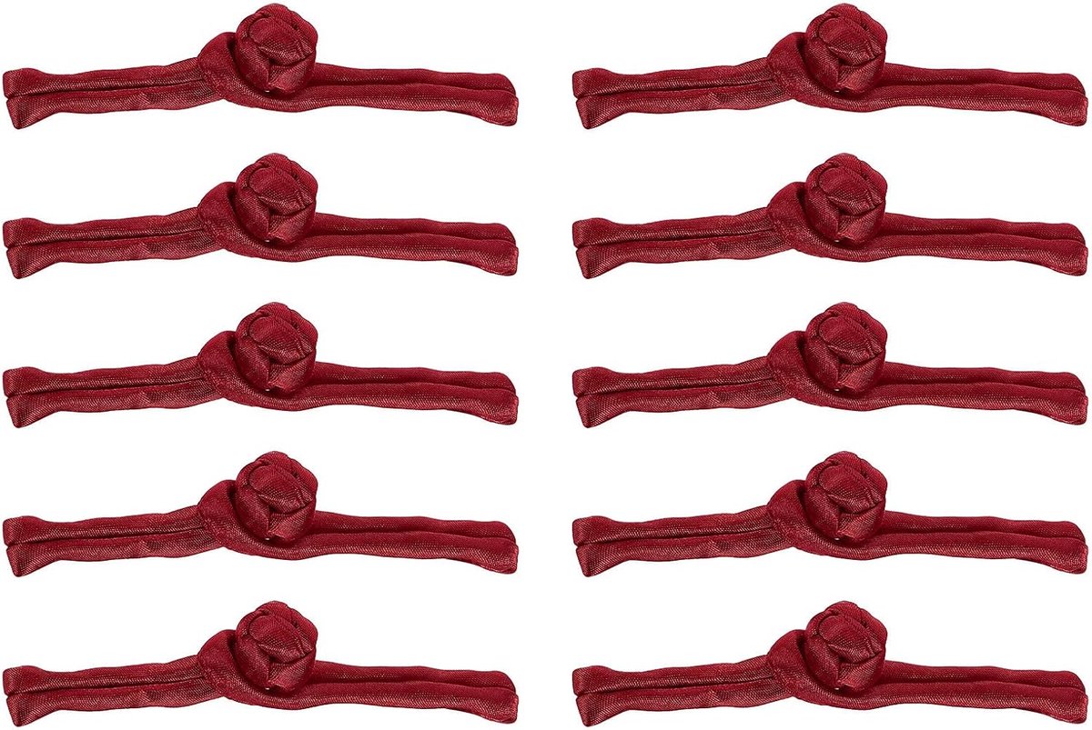 Knopen, sluiting, 10 paar naaiknopen bevestigingen voor doe-het-zelf Cheongsam tangpak, cape, mantels, bruidskostuums, outfit (wijnrood), wijnrood, 95 x 13mm