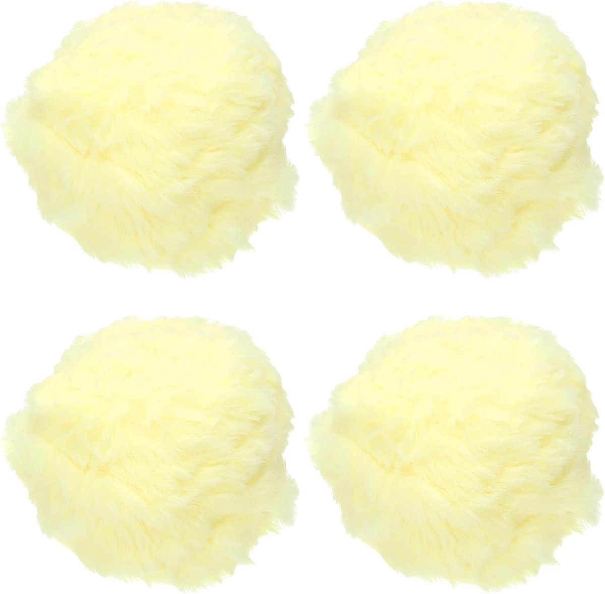 35 m kunstbontgaren, 4 strengen 1,5 cm OD 50 g zacht donzig garen gehaakt pluizige dikke polyester pluche vacht voor haken en handbreien sjaals, hoed deken, tapijt, crèmegeel