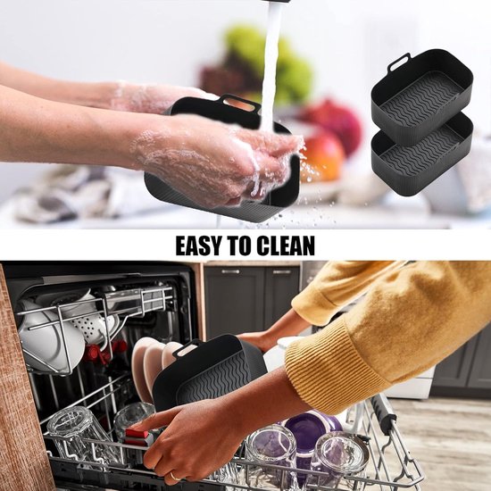 Geschikt voor siliconen Liner voor Ninja Air Fryer Dual, Accessoire voor Air Fryer, Herbruikbare Silicone Liner — afbeelding 5