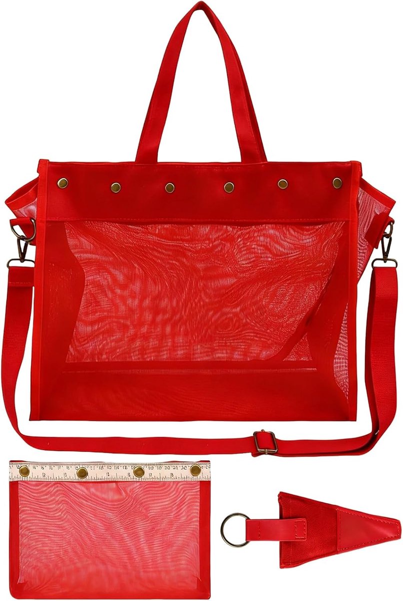 Organizer - Capaciteit Transparante en Heldere Mesh Tas voor Wol | Draagtas voor Breinaalden | Voor Reizen, Binnen, Huis, School, Vriendin, Vrouw, Vriendin