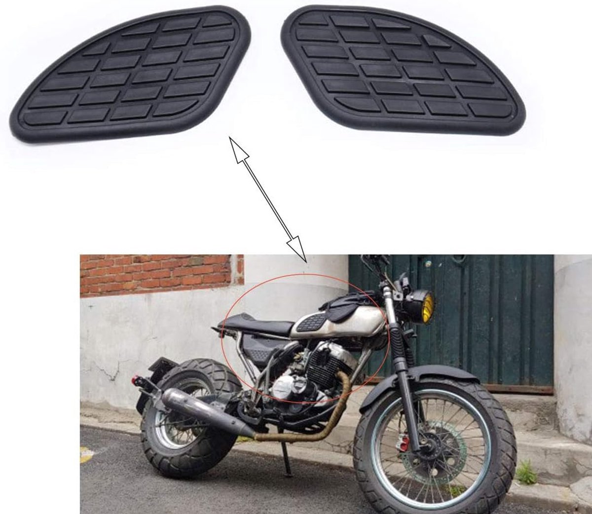 tank pads tank sticker pad retro universele motorfietsen tank rubber bescherming sticker
