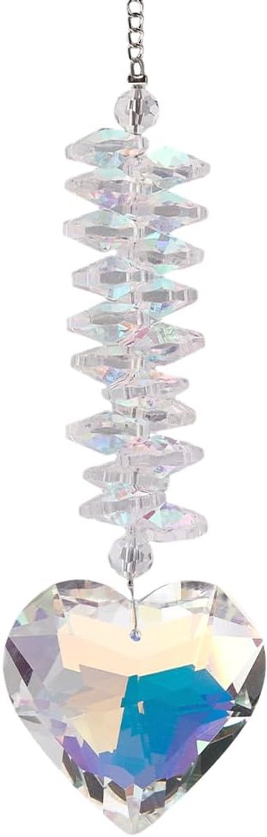 29 cm groot doorzichtig hart zonnevanger van glas hartvormig glas hangkristal voor vrouwen gepersonaliseerd cadeau voor Moederdag of Valentijnsdag voor mama oma