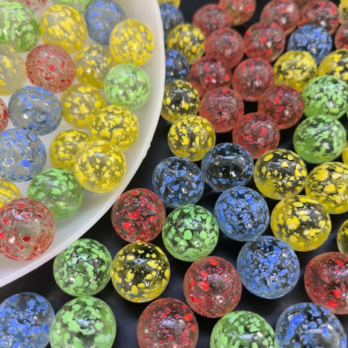 100 stuks glazen ks, kleurrijk, gekleurde vaste ks, transparant, handgemaakte glazen ks, kspellen voor kinderen, voor aquaria, ks, arcade en tafelspellen, sportspeelgoed