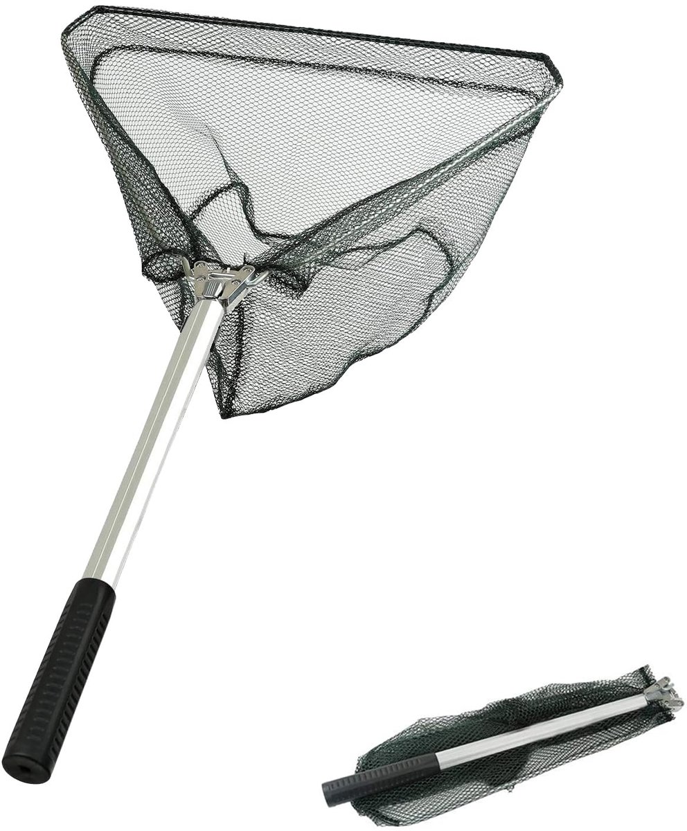 Schepnet Telescoopvissen 50 CM - Opvouwbaar Aluminium - Lichtgewicht met Rubber Bekleding - Ideaal voor Vissen - SnelShoppen
