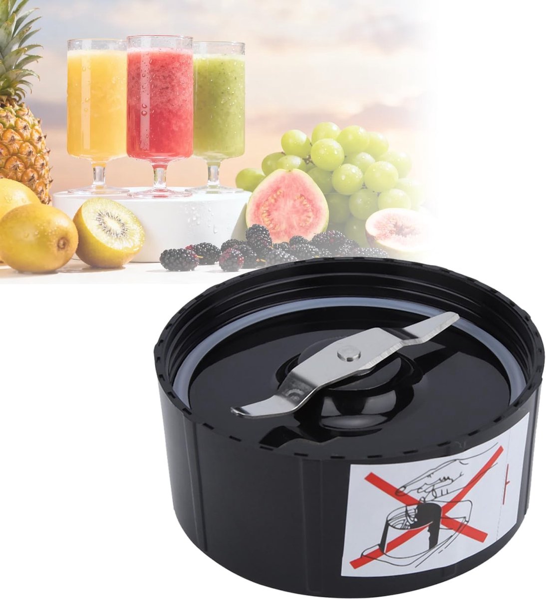Mesmixer, cross- en platte blade-reserveonderdelen voor blenderblade, 250 W juicer en mixer voor Magic Bullet (1-woord-meshouder)