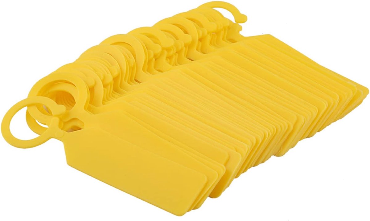 Plantenlabels en -labels 100 Stuks Plastic Hanglabels voor Plantboomkwekerij Zaailinglabels Tuin Decor(2#)