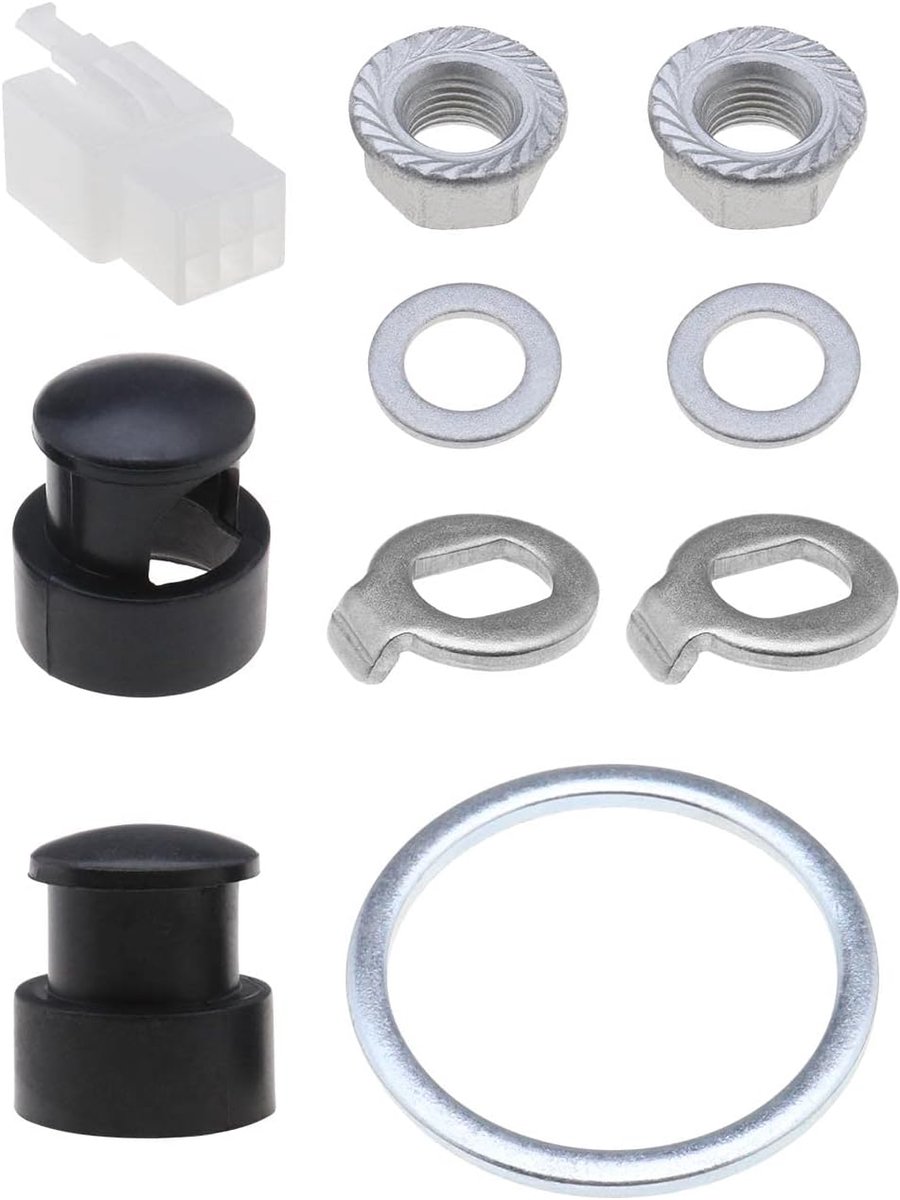 1 Set E-Bike Hub Motor Moeren Fiets Veiligheid Wasmachines Elektrische Fiets Wielslot Moeren Motor As Bout Schroef Voor 250W-500W/750-1500W Motoren met 12mm/14mm As