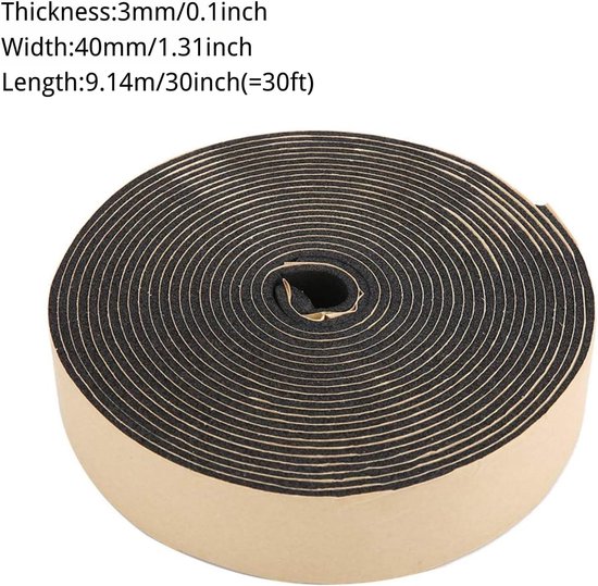 schuimstrips, antislipstrips, luchtconditioner, zelfklevende sponsstrip, geluidsisolerende afdichtingsstrip, tape voor raamdeurisolatie — afbeelding 2