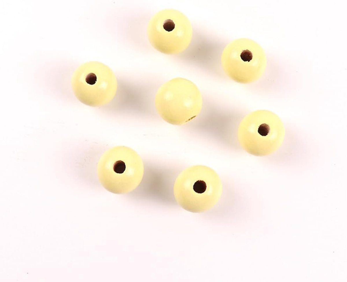 Kralen, rond, natuurlijke losse spacer-kralen, grote houten kralen met gat, voor doe-het-zelf knutselwerk, decoraties, armband, halsketting, rijgen, macramé sieraden, 20 mm