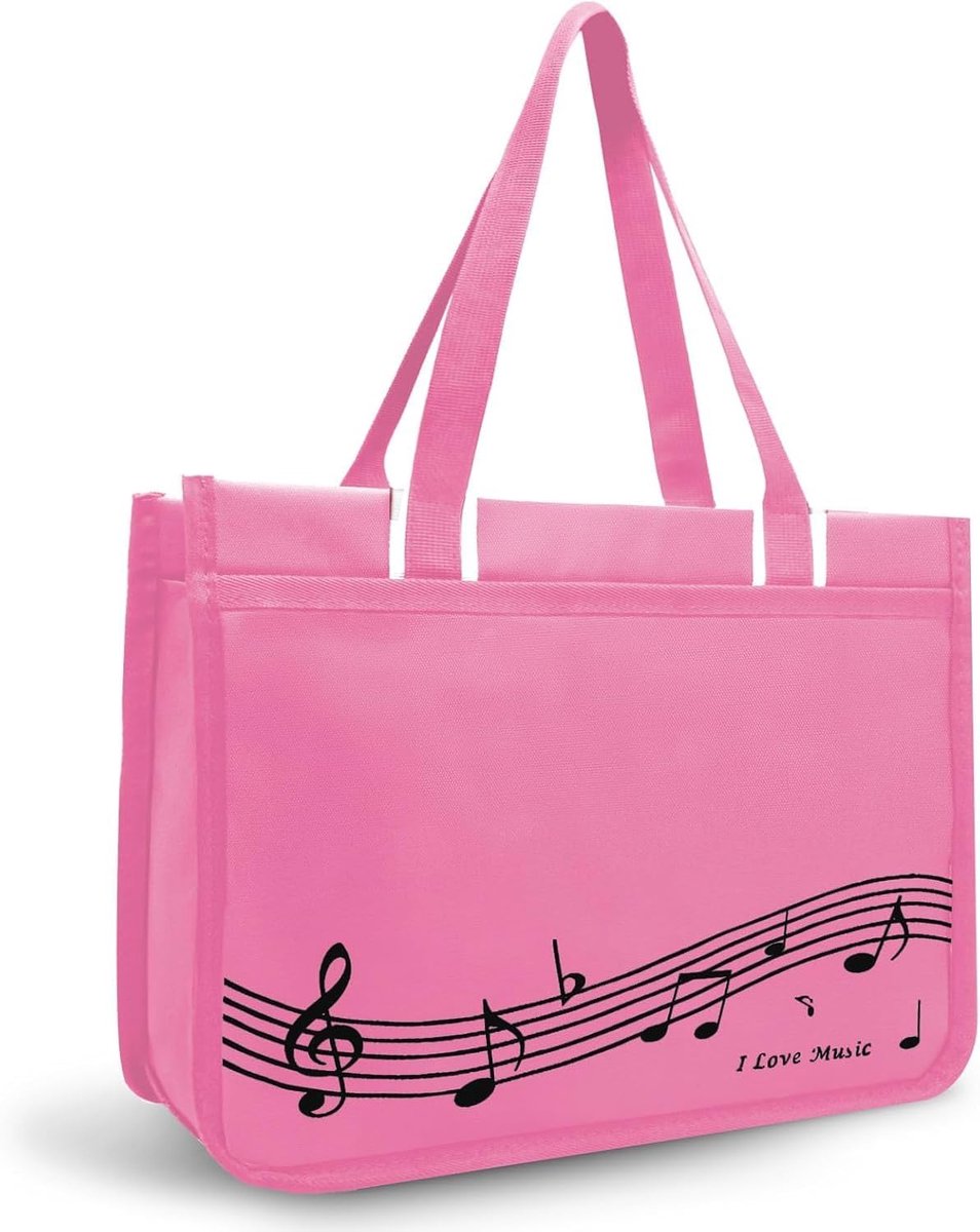Piano Key Music Note Handtas Muziek Thema Tote Tas Muziek Schoudertas Multifunctionele Tas voor Shopping