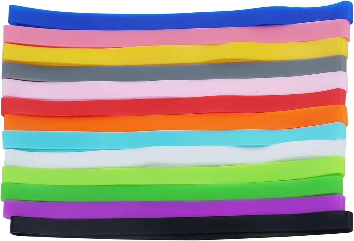 Elastische banden 13 stuks - brede kleurrijke rubberen banden - stevig en duurzaam - ideaal voor thuis en op kantoor - SnelShoppen