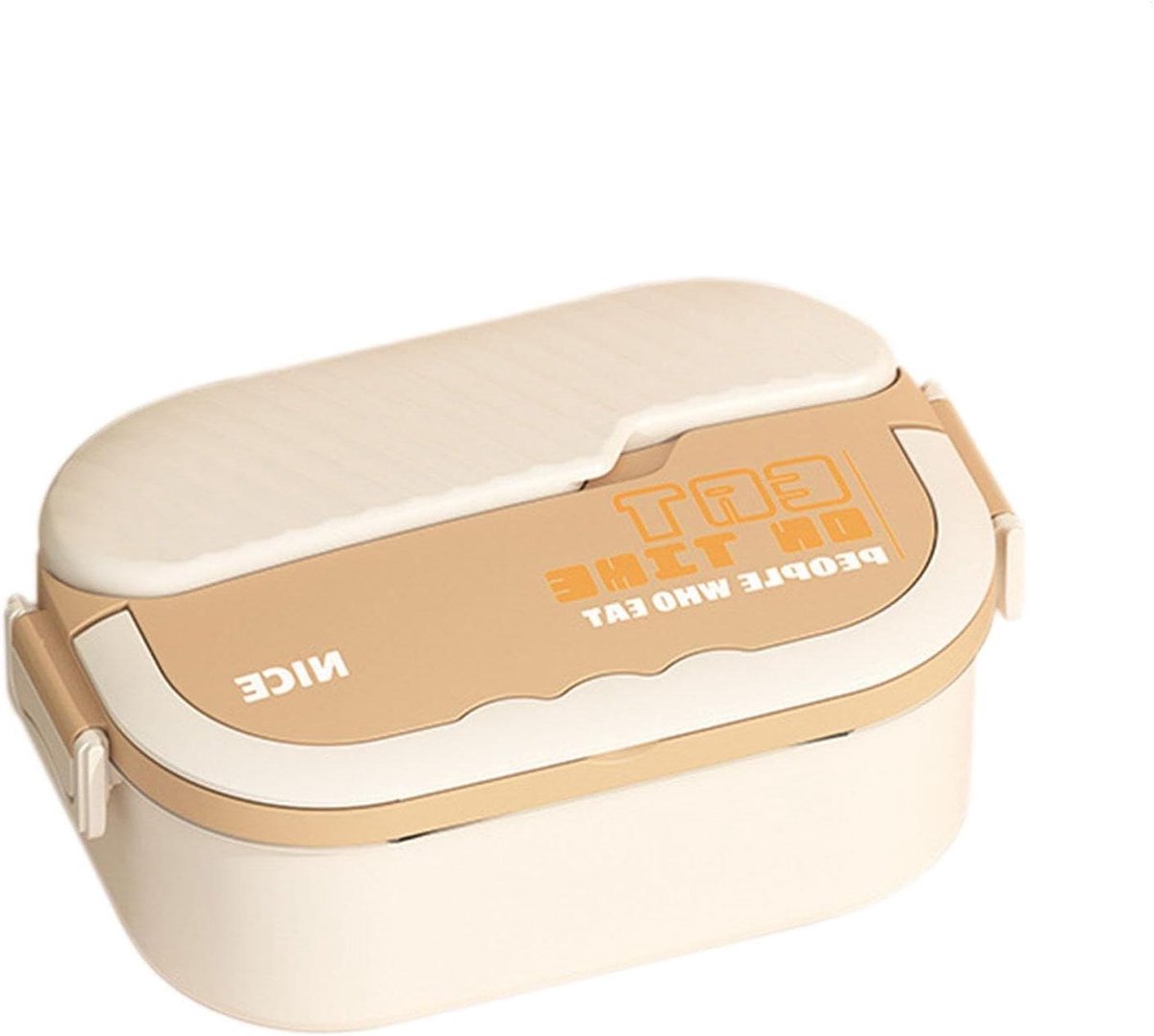 Roestvrijstalen Lunchbox - Saladebox Voedselcontainer - Warme Maaltijden Meenemen - Waterdicht Ontwerp - 22.4L x 14W x 9.3H cm - Oranje