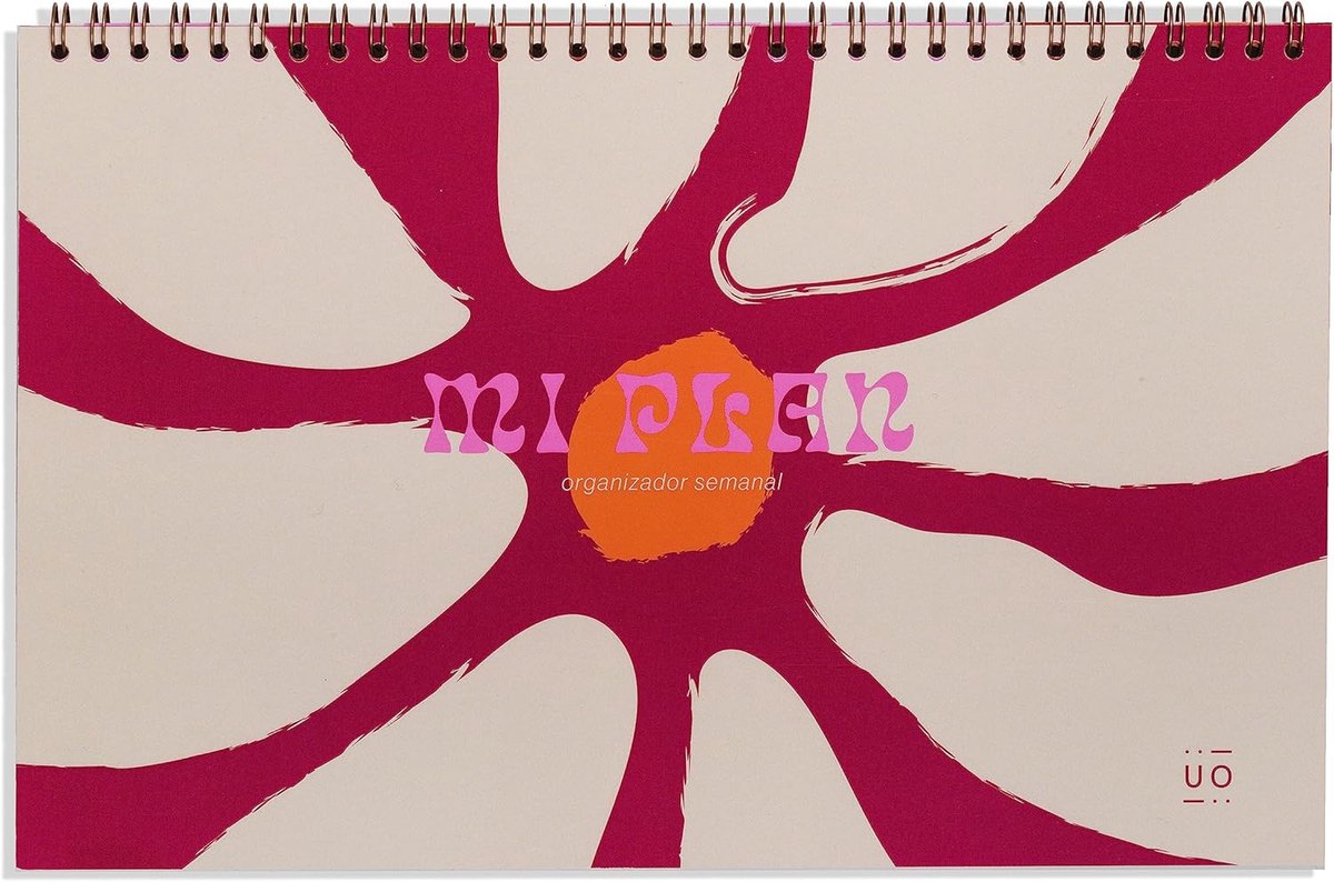 SnelShoppen - UO Weekly Planner, Weekplanner voor Organisatie, 60 Pagina's, 90g Papier, 280x180 mm, Ongeorganiseerde Dagen, Perfect voor Thuis of Op K