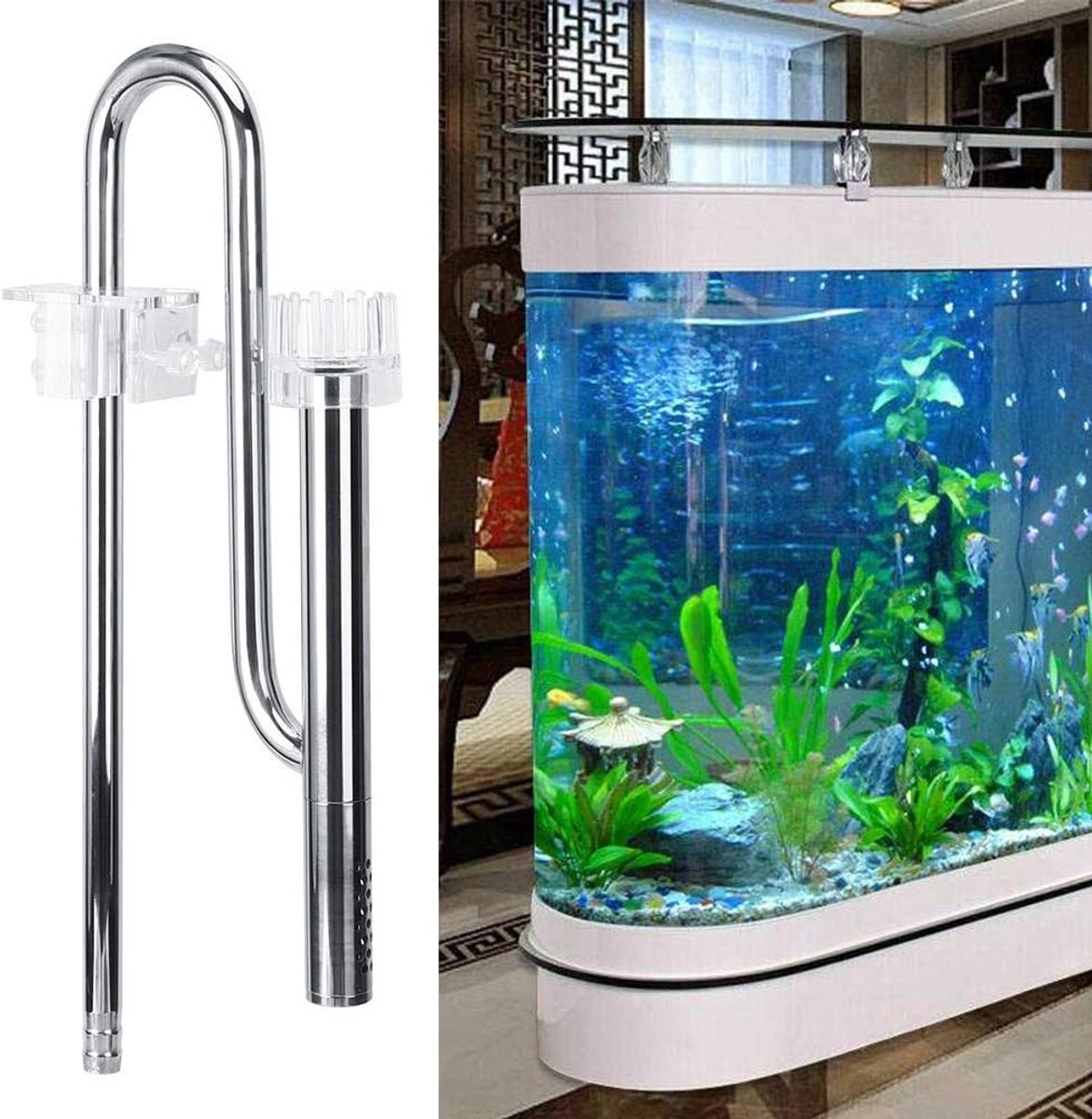 stainless steel filter pipe set with inflow and outflow, aquarium skimmer lily pipes with acrylic tube fixer for - ShopVlot