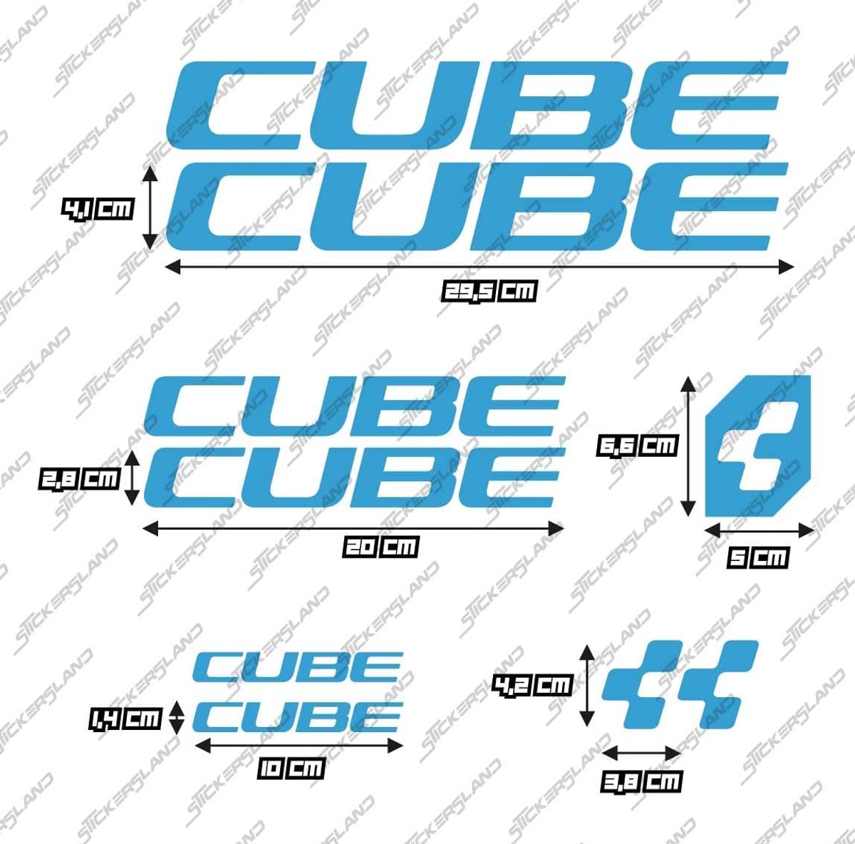 Frame and Helmet Compatible Sticker Kit for Mountain Bike MTB - Stickers & Decals for Bicycle Logo - Stickersland® - ShopVlot