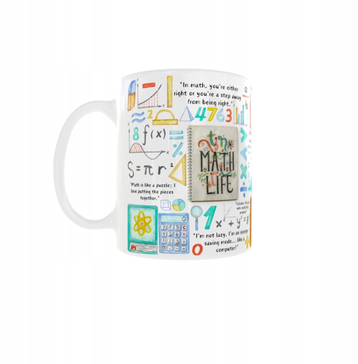 Educatieve Mok - Wiskunde Thema, Keramiek, 330ml