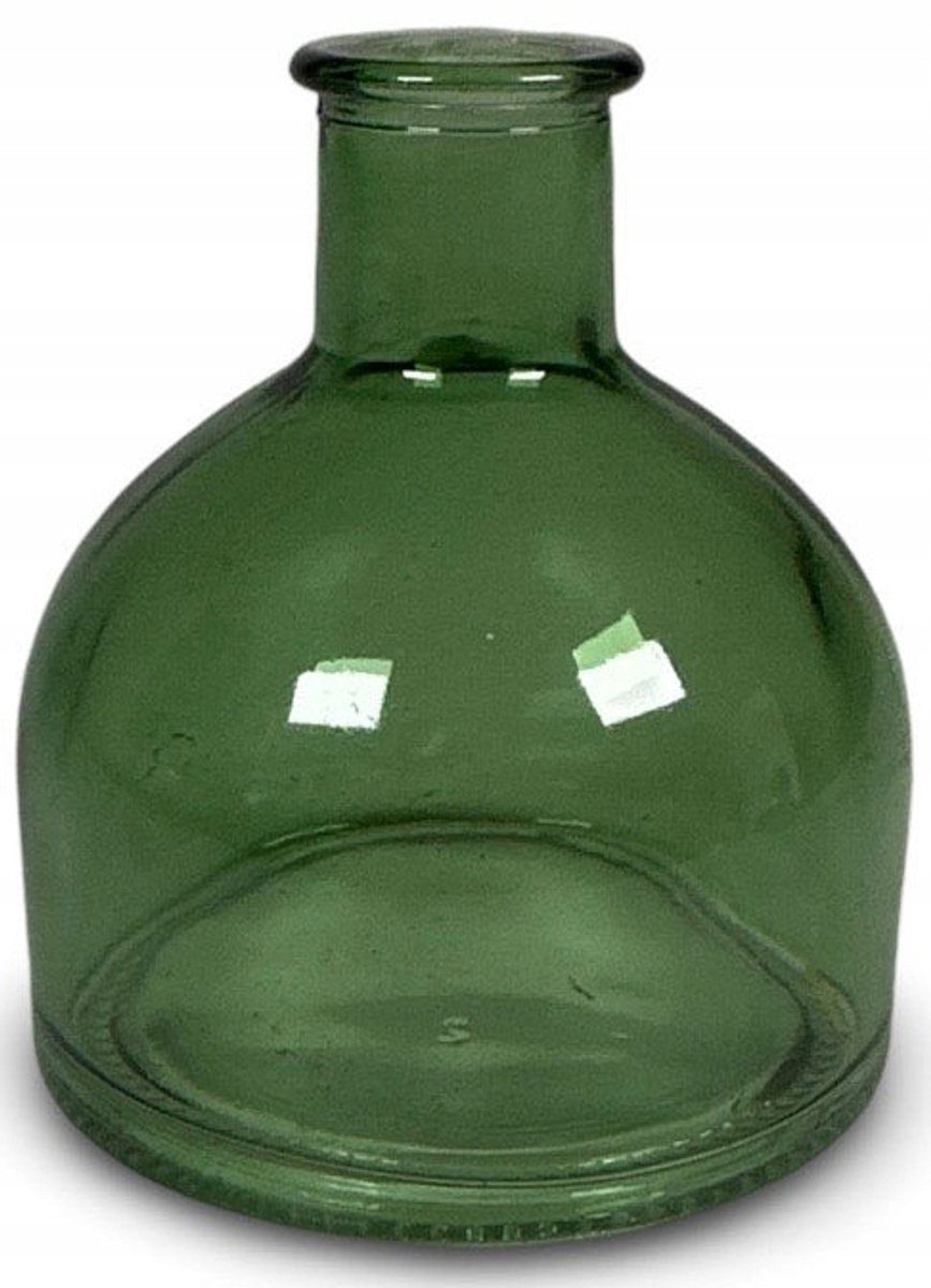 Glazen Vaas Groen 9x8 cm - Stijlvolle Decoratie