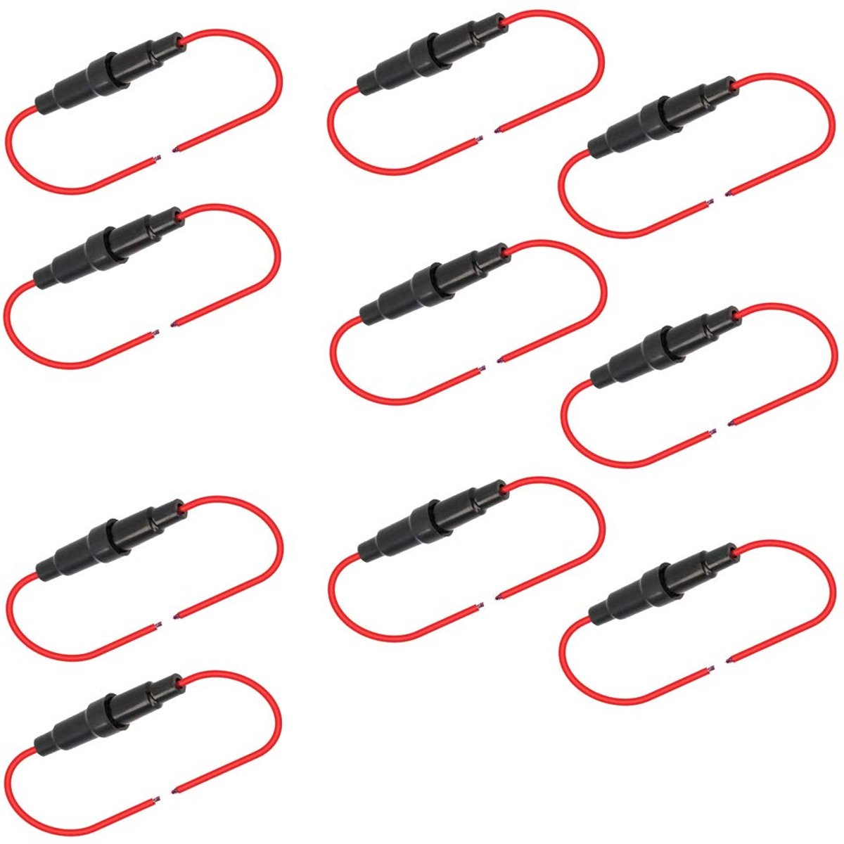 Air fuse houders 5 x 20 mm - voor glas en keramische fuses - 10 stuks - veilige verbinding - ShopVlot