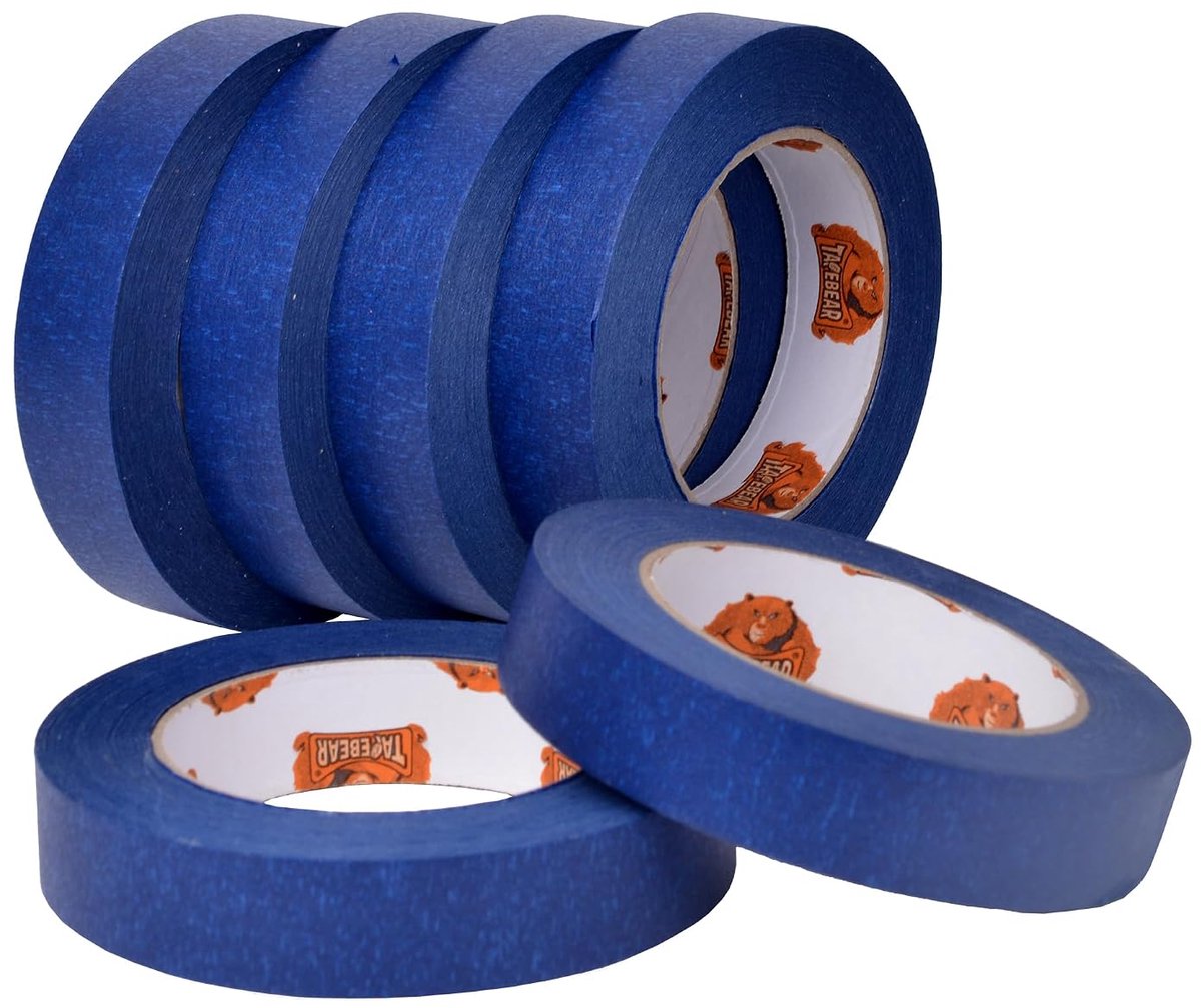 Verfband 24 mm x 60 m - Blauw - Premium UV-maskeertape - Voor schone randen - ShopVlot