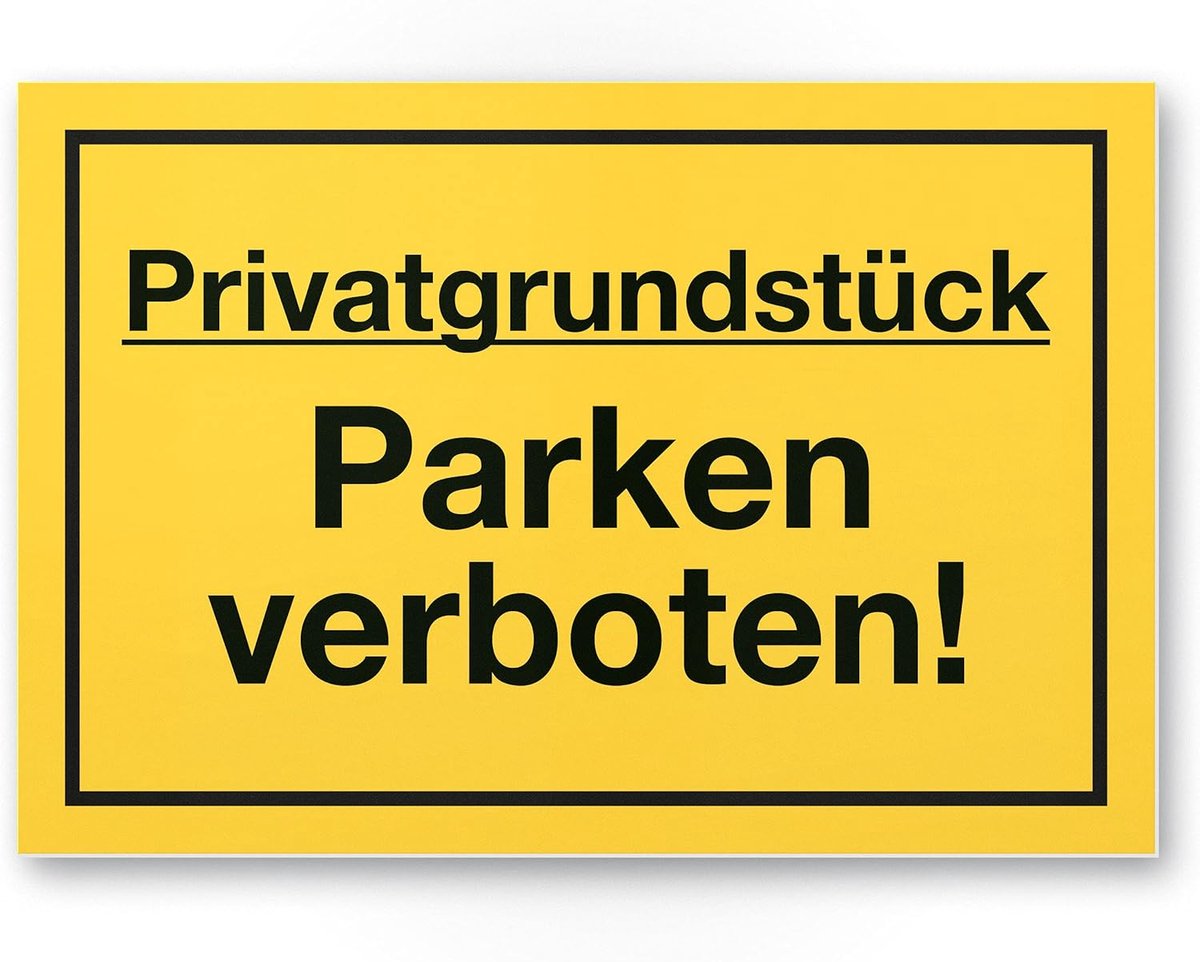 Parkeerverbod bord - kunststof signaal - privé terrein - voorkom foutparkeren - ShopVlot