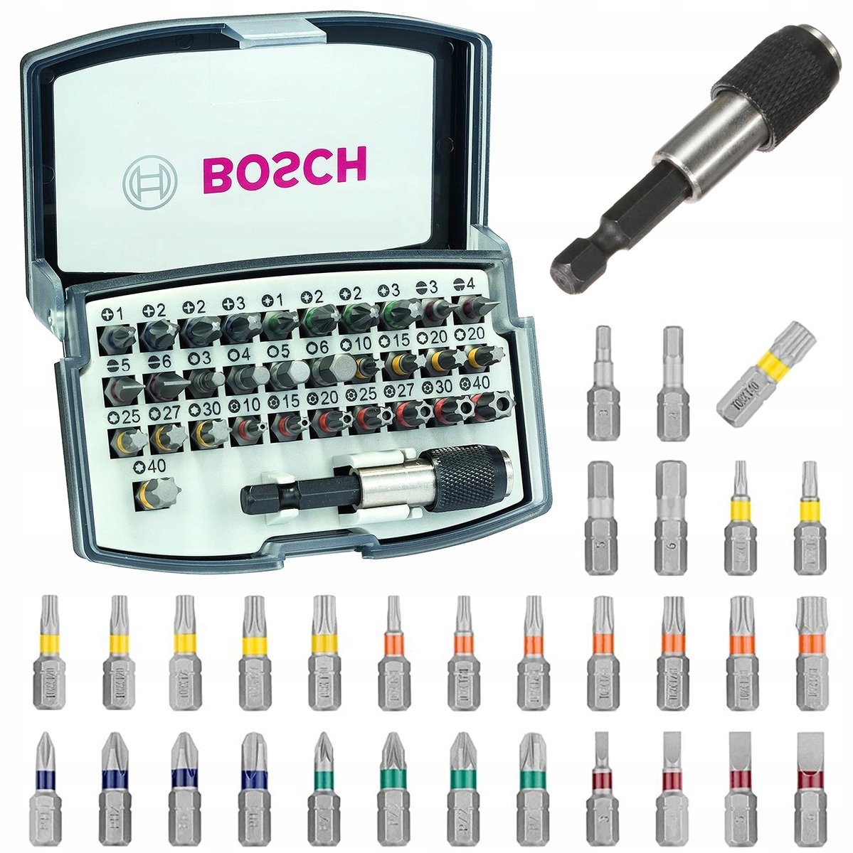 Bosch Bitset 32 ​​Onderdelen Torx Imbus PH/PZ Schroevendraaier