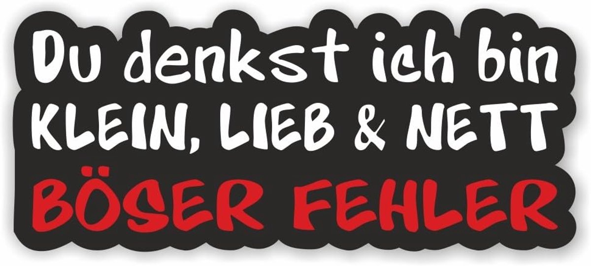 Auto sticker 13 x 5.5 cm - hoge kwaliteit - leuk ontwerp - unieke uitstraling voor je auto - ShopVlot