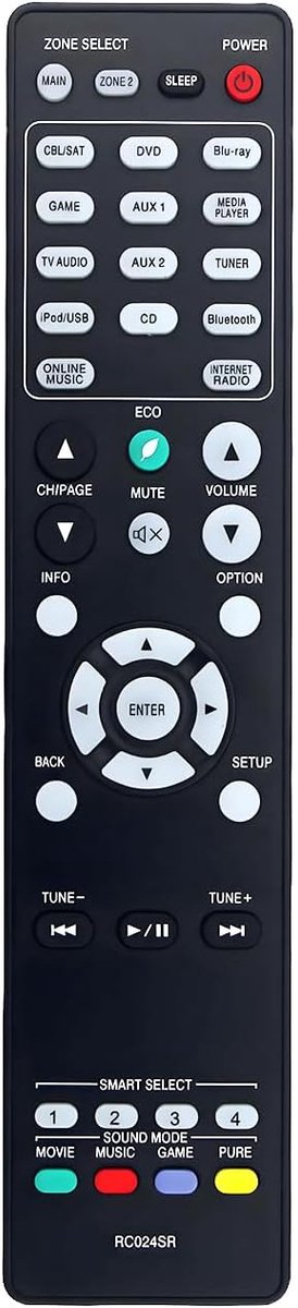 Afstandsbediening voor Marantz AV Surround Receiver - vervangend model - gebruiksvriendelijk - 30 dagen retourrecht - ShopVlot