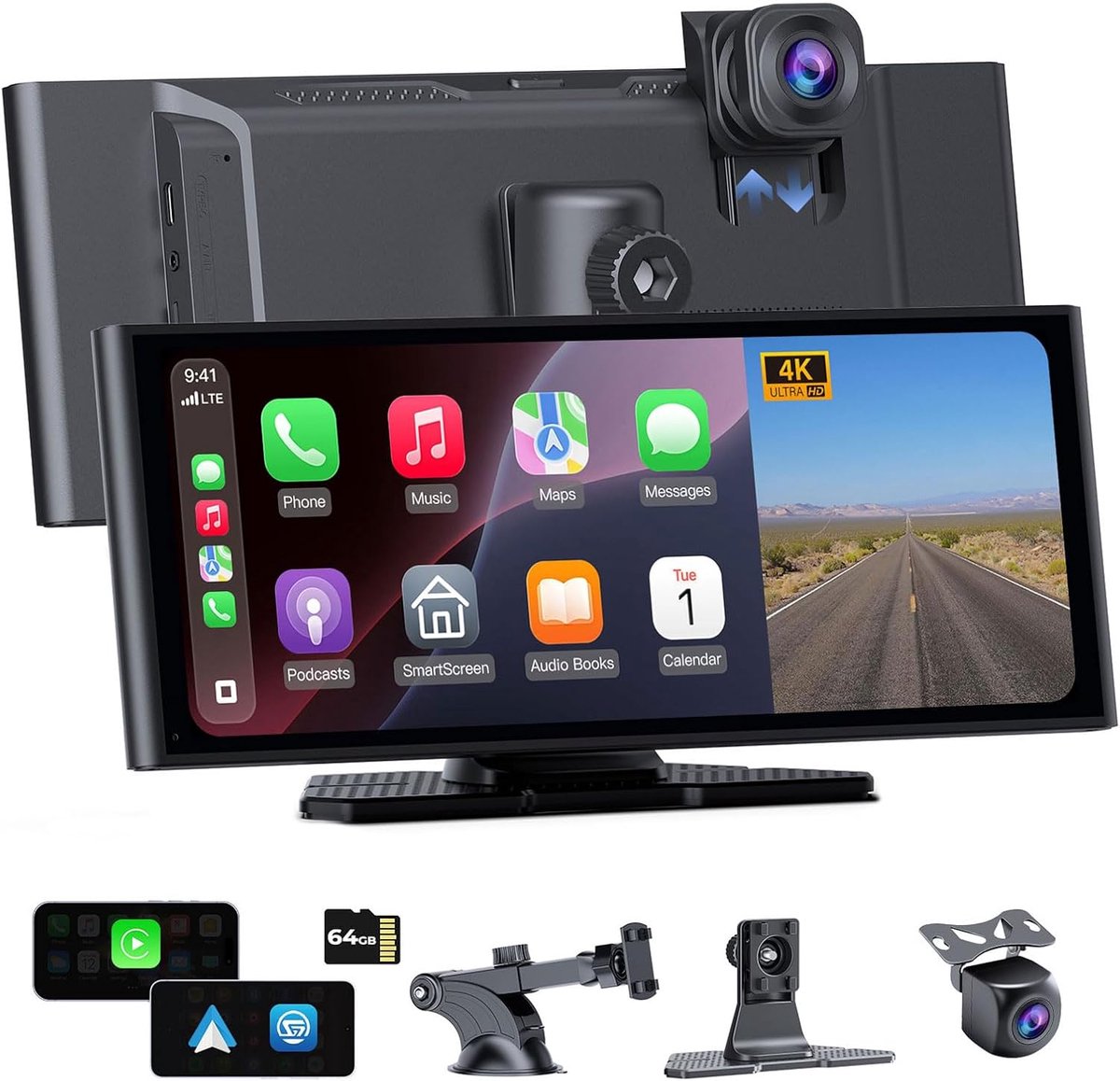 CarPlay display 10.26 inch - 4K camera - Android Auto - complete voertuigbewaking - ShopVlot