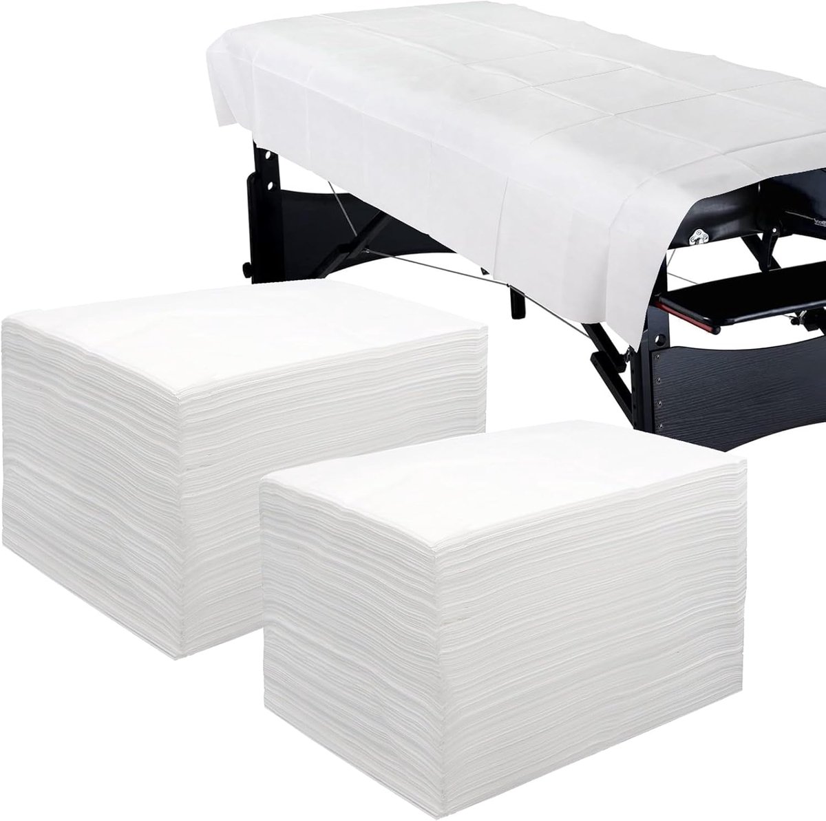 wegwerpdekens massagebed 80 x 180 cm - non-woven stof - universele maat - ideaal voor spa en salon - SnelShoppen