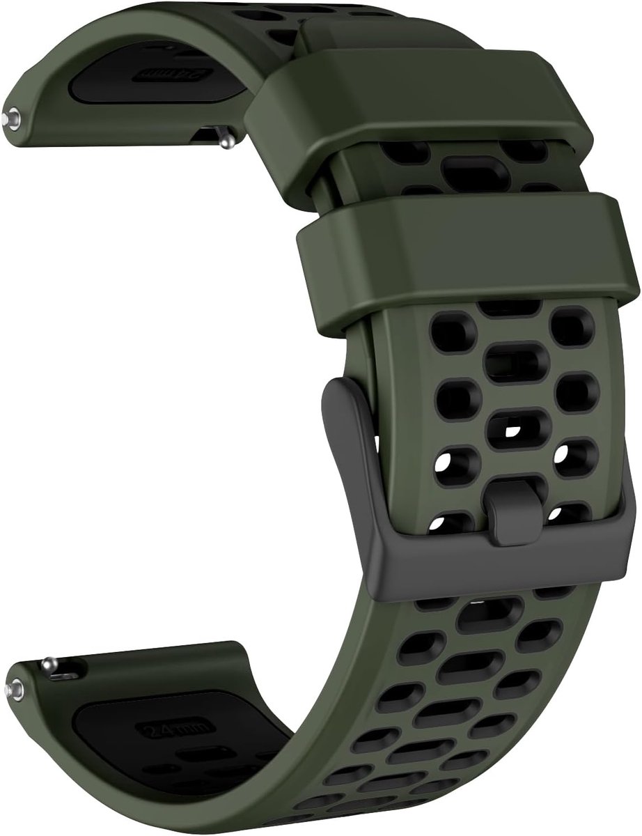 Horlogeband voor Suunto 9/9 Baro/D5/D7/Spartan Sport - 24mm siliconen vervangband - snelwissel systeem - SnelShoppen