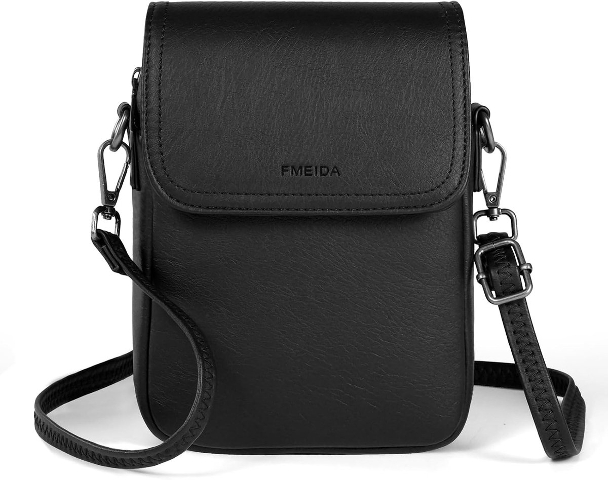 Mobiel telefoontas - kleine PU leren crossbody tas - RFID bescherming - perfect voor dagelijks gebruik - SnelShoppen