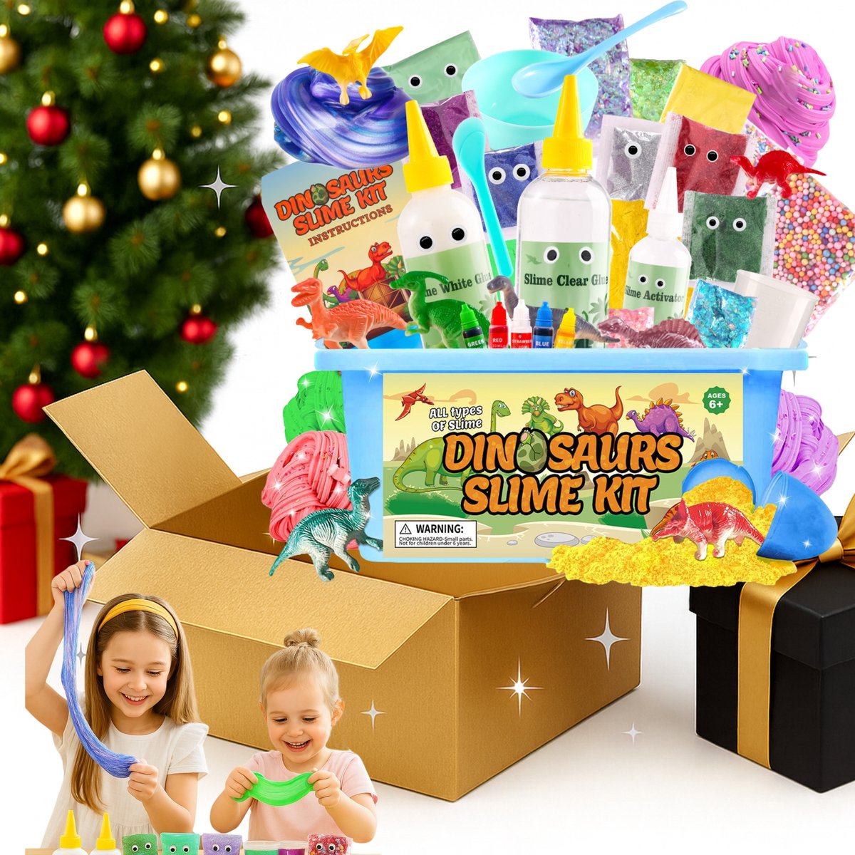 Mega Slime Dino Aqua Gel Knutselset met Accessoires - DIY Plezier