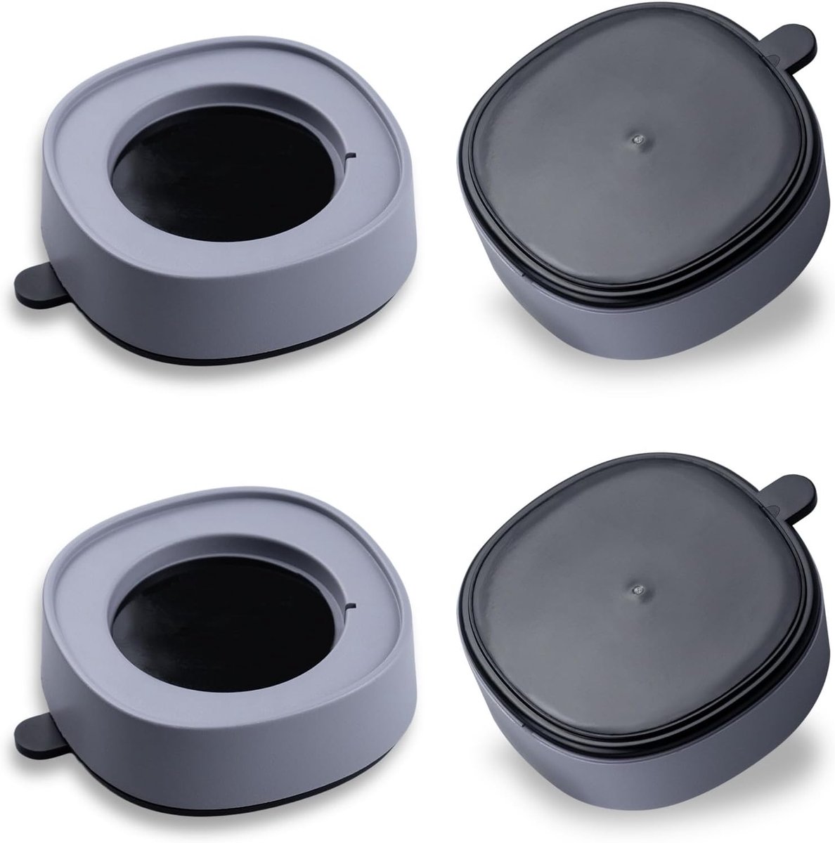 Dempers voor Wasmachine, Anti-Vibratievoeten met Antislip Rubberen Basis, Schokdempers voor Droger, Vaatwasser, Koelkast en Huishoudelijke Apparaten, Grijs