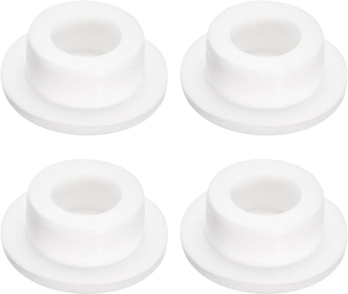 4 witte doppen voor gaten, rubberen stoppen voor gaten van 24 mm