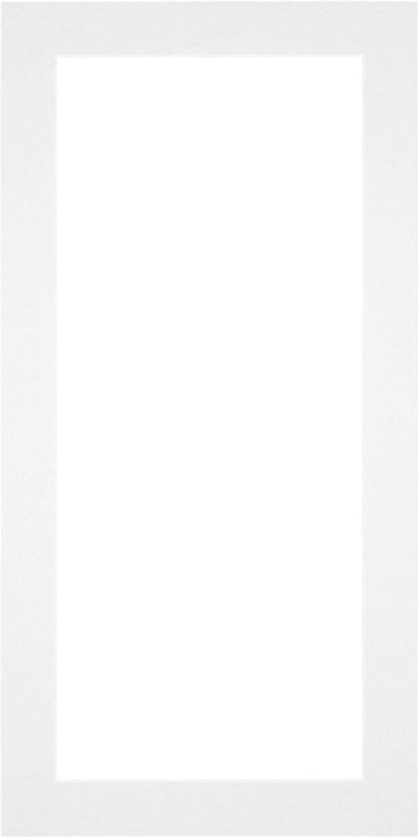 Passe-Partout Lijst 20x40 cm - Wit - Voor Fotomaat 12x32 cm - Perfect voor jouw mooiste herinneringen - SnelShoppen