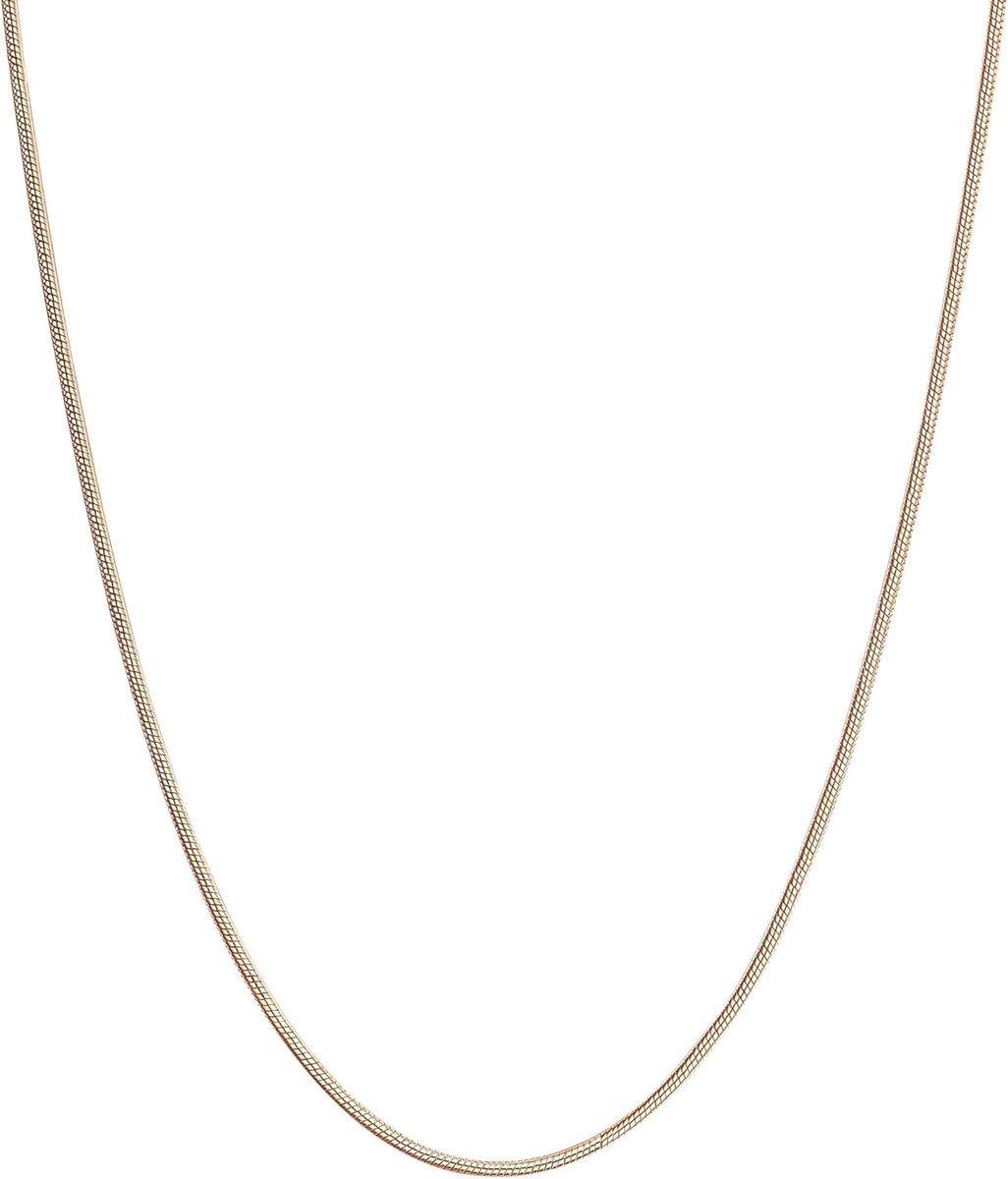 Slangenketting voor dames, dun, 1,2 mm, van roestvrij staal, met verlengketting van 5 cm, lengte 45/50/55/60/65/70/75 cm