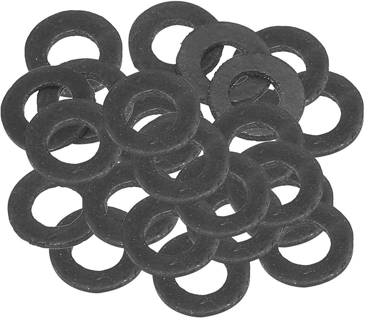 Platte rubberen afdichting, 24 stuks, 5 mm ID 12 mm OD 2 mm dik, afdichtring afstandhouder voor kraan, slang, verbindingsbout, zwart