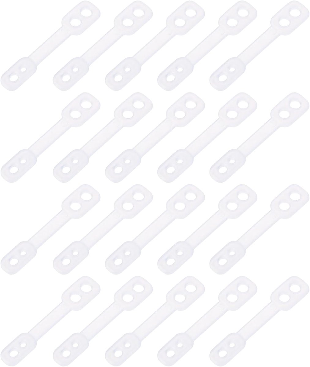 20 stuks kledinghangers, winddicht, kunststof strips, haken, antislip, uitgeschakeld, winddicht, vaste gesp, anti-drup, strepen, haken, bevestiging voor buiten en binnen, transparant