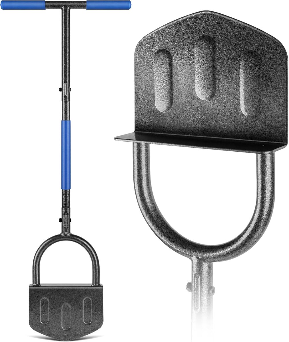 Randschaar, 97 cm, halve maan gazonrandsteker met T-greep, randsteker voor gazonranden, randmes, gazonsteker, scherper, randtrimmer handmatig voor tuinverzorging