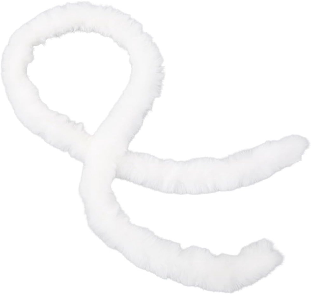 2 m wit kunstbont lint chenille wikkelstokken pluche en pluizige stoffen vullingen zachte haren rolstangen bont kerstlinten voor accessoires