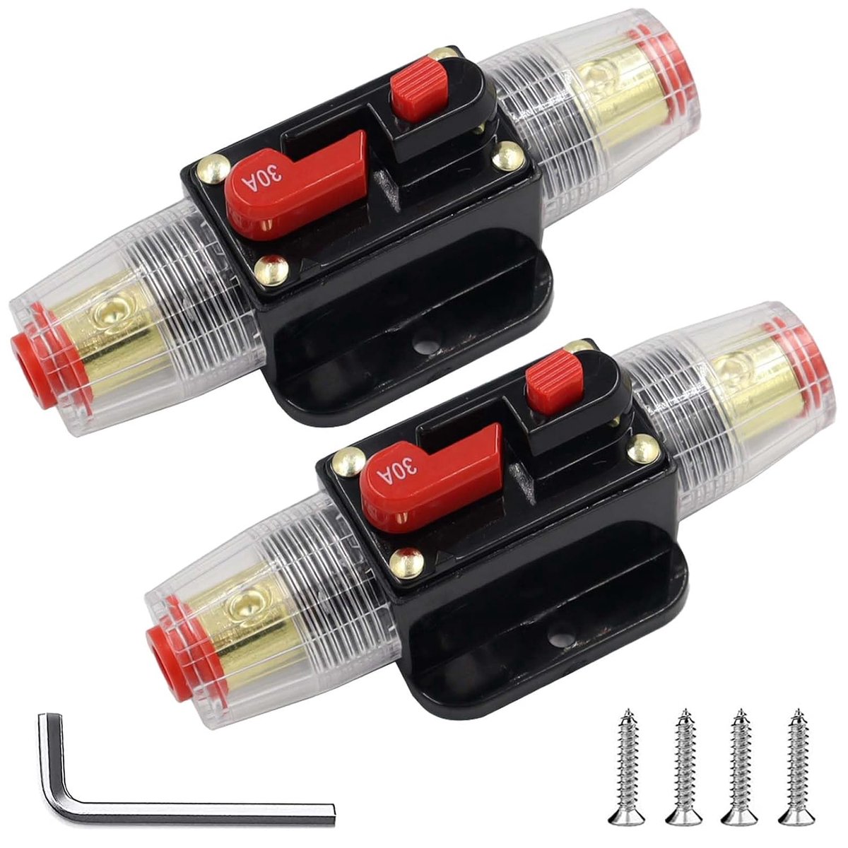 Zekeringhouder: automatische zekeringhouder 12 V 24 V, auto-stroomonderbreker met handmatige reset voor auto-marine-audiosysteembescherming