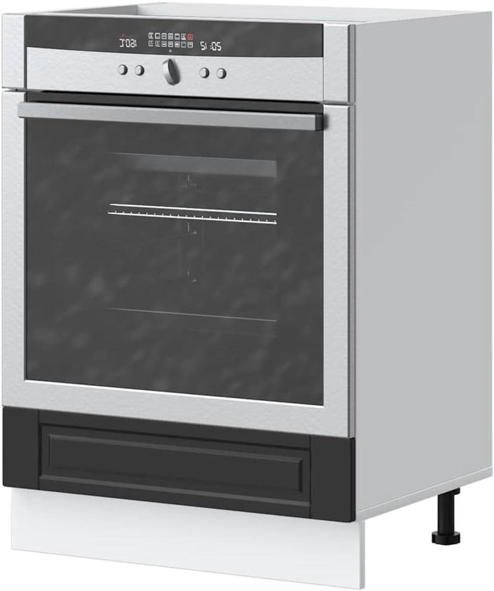 Keuken Ovenkast - Keukenmeubel - Keuken Organiseren - Verstelbare Poten - 60 x 46 x 81.5 cm - Zwart