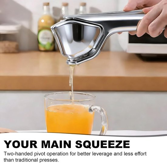 Citruspers handmatig - Premium lemon squeezer - RVS - Eenvoudig sap persen - m-winkel — afbeelding 3