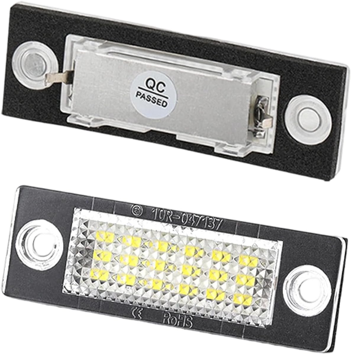 Kentekenplaatverlichting 6000 K - 2 x 12 V gloeilampen - ultrahelder wit licht - verbeterde zichtbaarheid - ShopVlot