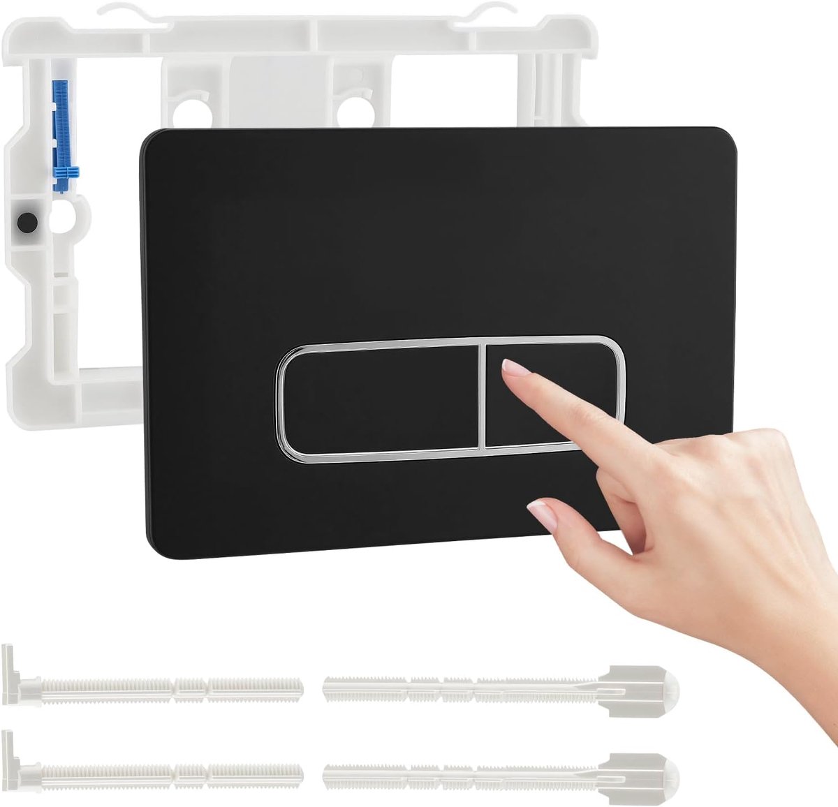 Vervangingsplaat toiletdrukker - matte zwart - Geberit Sigma compatible - perfect voor vernieuwing - ShopVlot