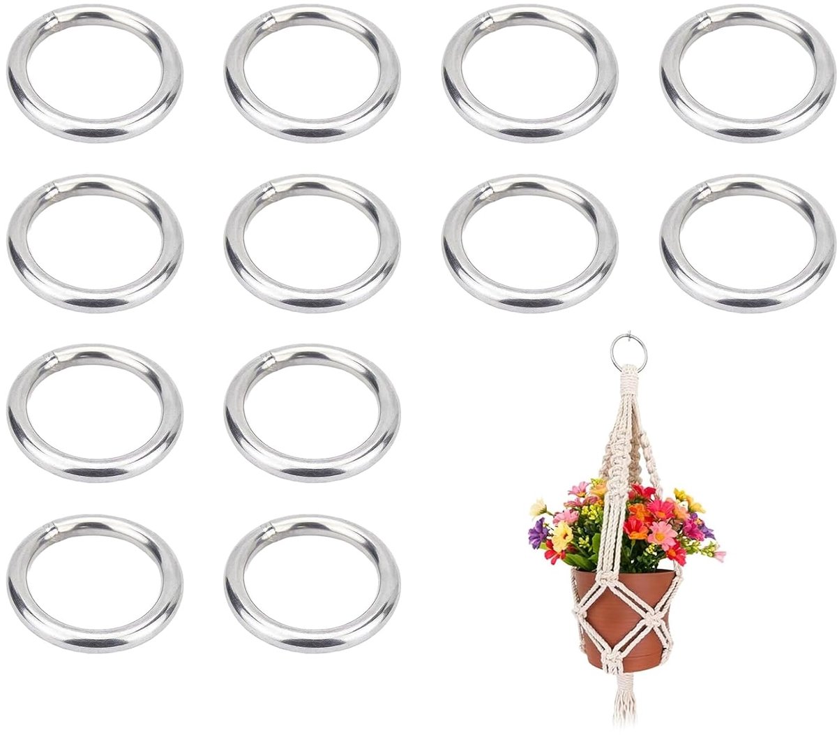 O-ringen 30 mm - roestvrij staal 304 - gelaste ringen - ideaal voor hondenriem bevestiging - ShopVlot