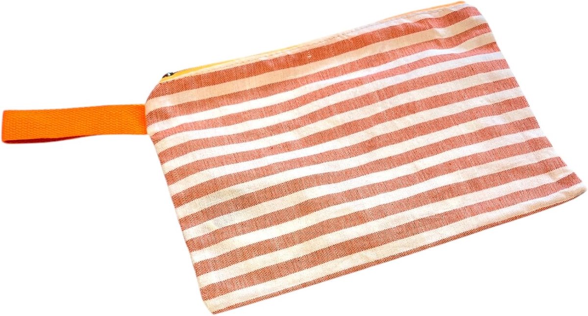 Toilettas 27 x 20 cm - Katoen - Zomerdesign - Perfect voor stranduitjes - ShopVlot