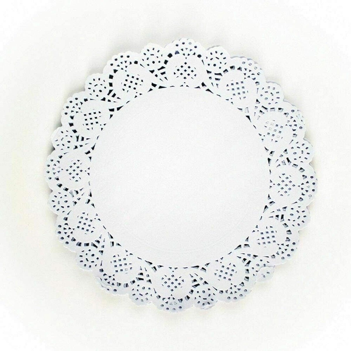 Papieren taartdecoratie doilies 6,5 inch - witte kleuren - stevige rand - perfect voor feesten - ShopVlot
